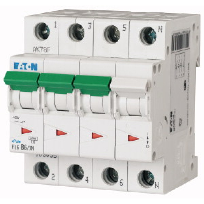 Автоматический выключатель 3п 50A PL6-C50/3N 6kA EATON