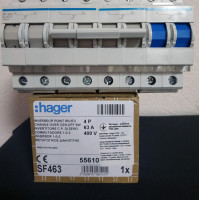 SF463 Hager three-phase changeover switch 63A, 3+N
