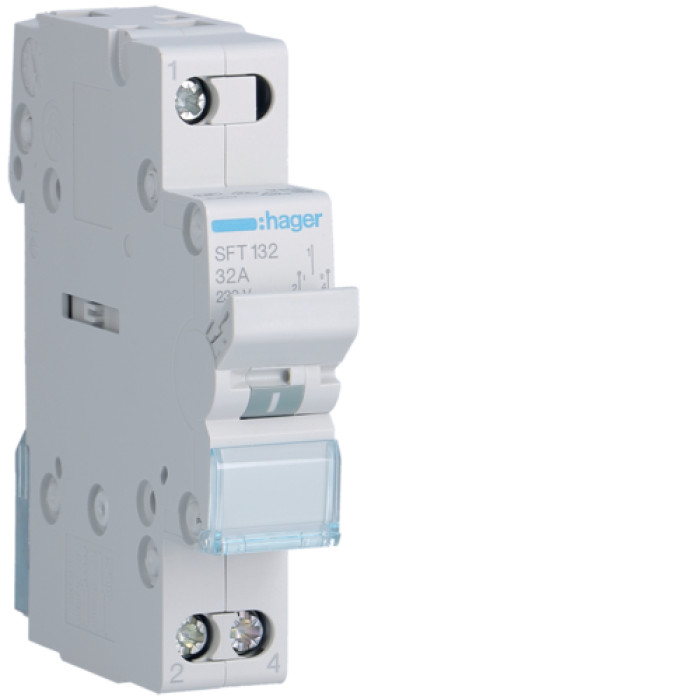 I-0-II switch with common output on top, 1-pole, 32A/230V, SFT132