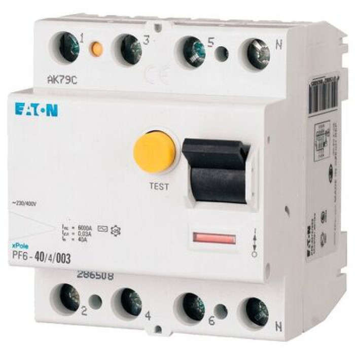Residual current relay (RCD) 4p 25A PF6-25/4/03 300mA EATON