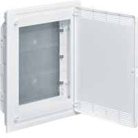 3-row shield for MM equipment, v/u, white plastic perforated doors, GOLF