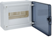 Charger panel with white doors, 8 modules (1x8), GOLF