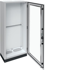 Univers floor panel, transparent door, IP55/II 1850x550x275mm (+base h=100mm)