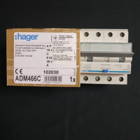 Hager ADM466C residual current circuit breaker 4P 6kA C-16A 30mA A