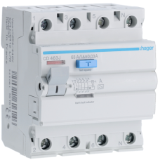 Дифреле Hager CDA463D 4P 63A 30mA A
