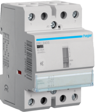 Hager silent contactor, with manual control, 40A, 2HB, 230V ERC240S