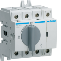 Hager load switch, modular up to 35 mm2, 4 pole 100 A, HAC410