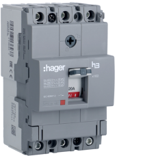 Автоматический выключатель Hager x160. In=20А. 3п. 18kA. Тффикс./мффикс., HDA020L