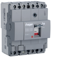 Автоматичний перемикач Hager x160. In=25А. 4п. 18kA. Тфікс./Мфікс. HDA026L