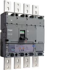 Hager H1000 Circuit Breaker. In=1000A. 4 points, 70kA. LSI, HEE971H