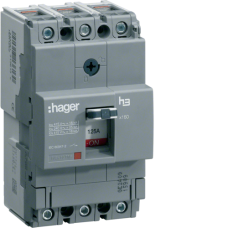 Hager circuit breaker x160. In=160A. 3 points. 40kA. Trigger/Mfix., HNA160H