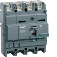 Автоматический выключатель Hager x250. In=125А. 4п. 40kA. Трег./Мрег., HNB126H