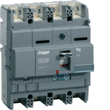 Hager circuit breaker x250. In=250A. 4 points. 40kA. Trigger/Mreg., HNB251H