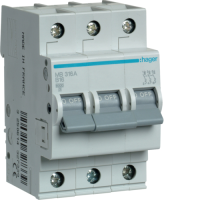 Hager 3P 6kA B-16A 3M Circuit Breaker, MBN316