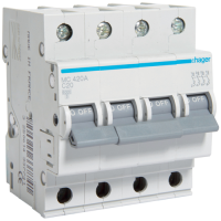 Hager 4P 6kA C-20A 4M Circuit Breaker, MCN420