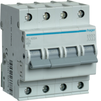 Hager 4P 6kA C-25A 4M Circuit Breaker, MCN425