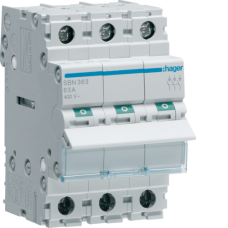 Hager Load Switch, 3-Pole 63A/400V, SBN363