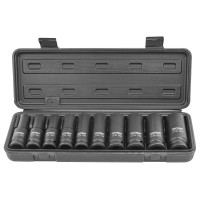 Набор головок ударных глубоких 1/2", 10 пр. (6-гр.) (10-24 мм) FORCEKRAFT FK-4107-5MPB