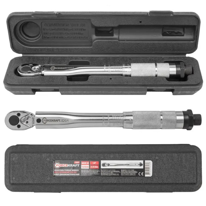 Динамометричний ключ 1/4" (2-24 Нм) FORCEKRAFT FK-1201