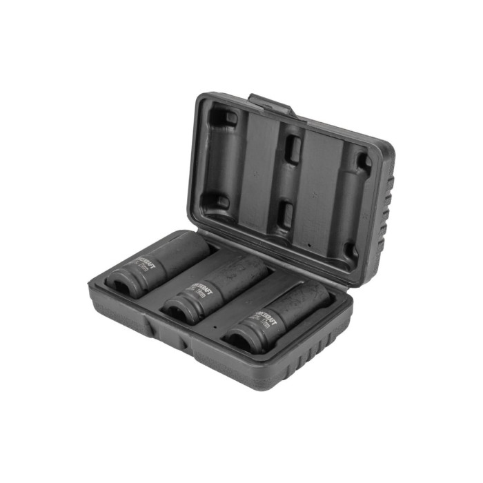 Set of deep impact sockets thin-walled 1/2", 3 pcs. (6-gr.) (17-21 mm) FORCEKRAFT FK-4032TH