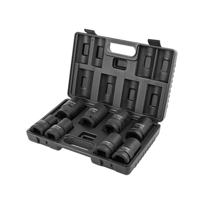 Set of deep impact sockets 1'', 8 pcs. (12-gr.) (22-41 mm) FORCEKRAFT FK-8081-9MPB