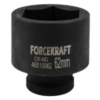Головка торцевая ударная глубокая 1" 62 мм (6-гр.) FORCEKRAFT FK-48510062