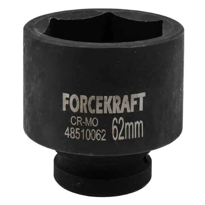Головка торцевая ударная глубокая 1" 62 мм (6-гр.) FORCEKRAFT FK-48510062