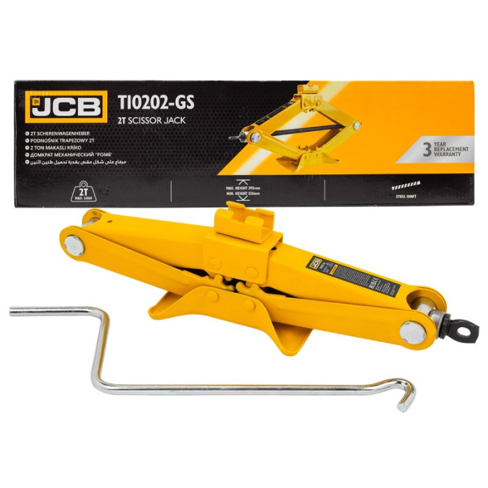 Домкрат гвинтовий "ромб" (120-395 мм) 2т JCB Tools JCB-T10202-GS