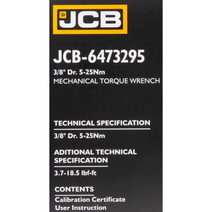 Динамометрический ключ 3/8" (5-25 Нм) JCB Tools JCB-6473295