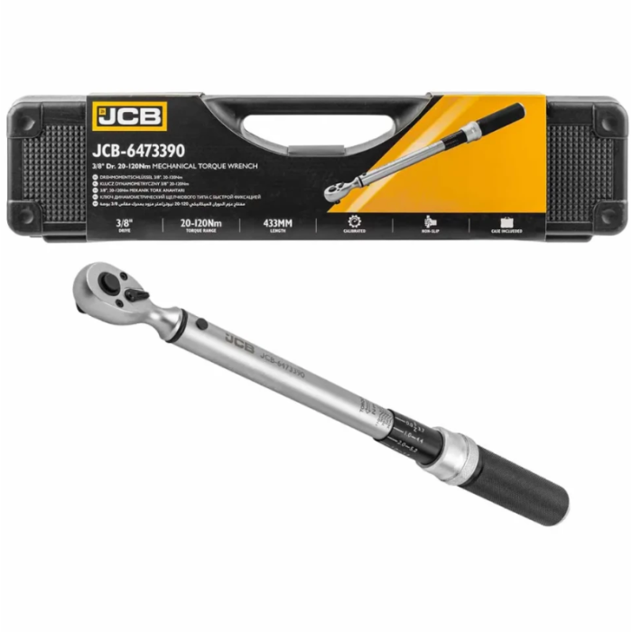 Динамометричний ключ 3/8" (20-120 Нм) JCB Tools JCB-6473390