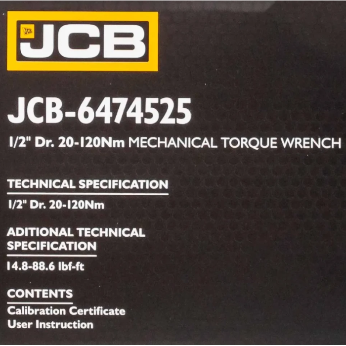 Torque wrench 1/2" (20-120 Nm) JCB Tools JCB-6474525