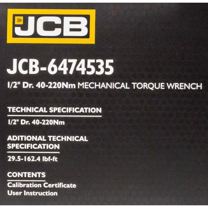 Torque wrench 1/2" (40-220 Nm) JCB Tools JCB-6474535