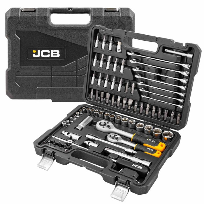 Набір інструментів 82 пр. 1/4", 3/8" (6-гр.) (4-22 мм) JCB Tools JCB-4821-5DS