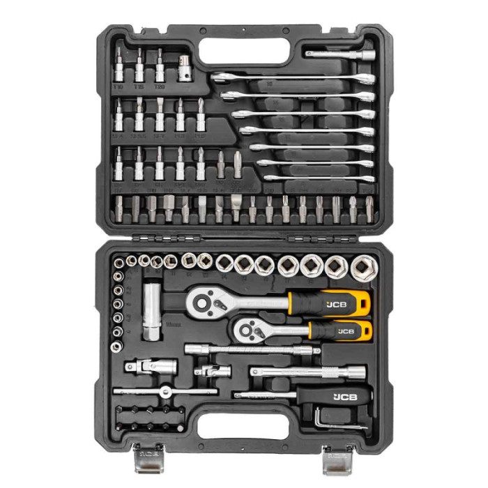 Набір інструментів 82 пр. 1/4", 3/8" (6-гр.) (4-22 мм) JCB Tools JCB-4821-5DS