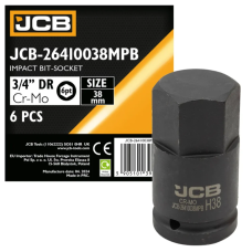 Головка-біта ударна HEX 3/4" 38 мм JCB Tools JCB-26410038MPB