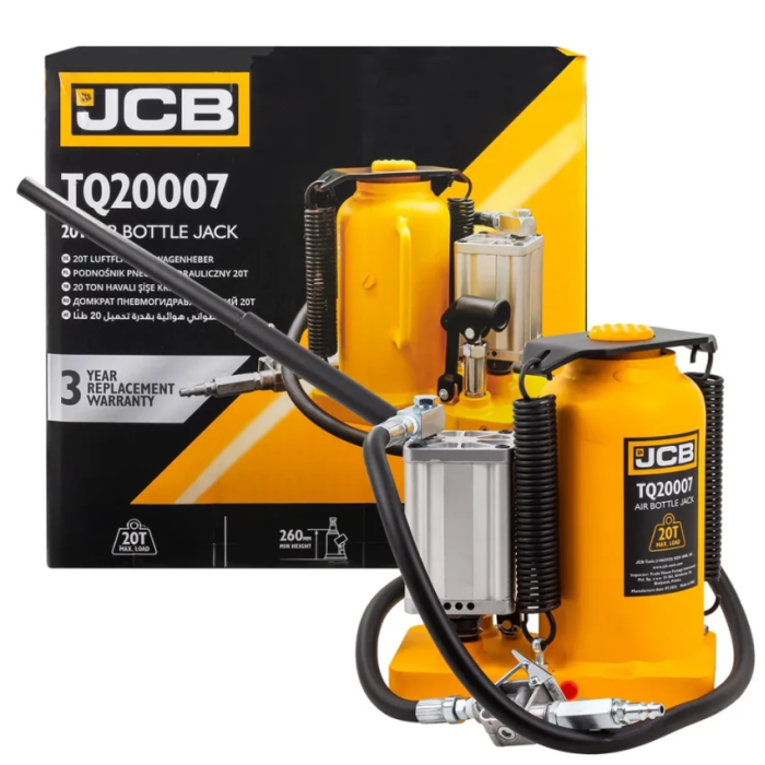 Домкрат пневматично-гідравлічний пляшкового типу 20т JCB Tools JCB-TQ20007