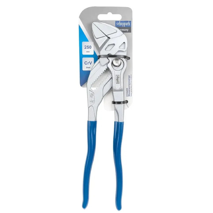 Adjustable pliers with locking button and flat parallel grip Scheppach SCH-613Q250