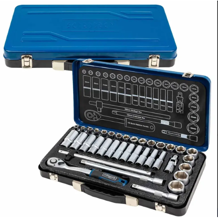 Combination tool set 36 pcs. 1/2" (6-gr.) (8-32 mm) Scheppach SCH-4362M