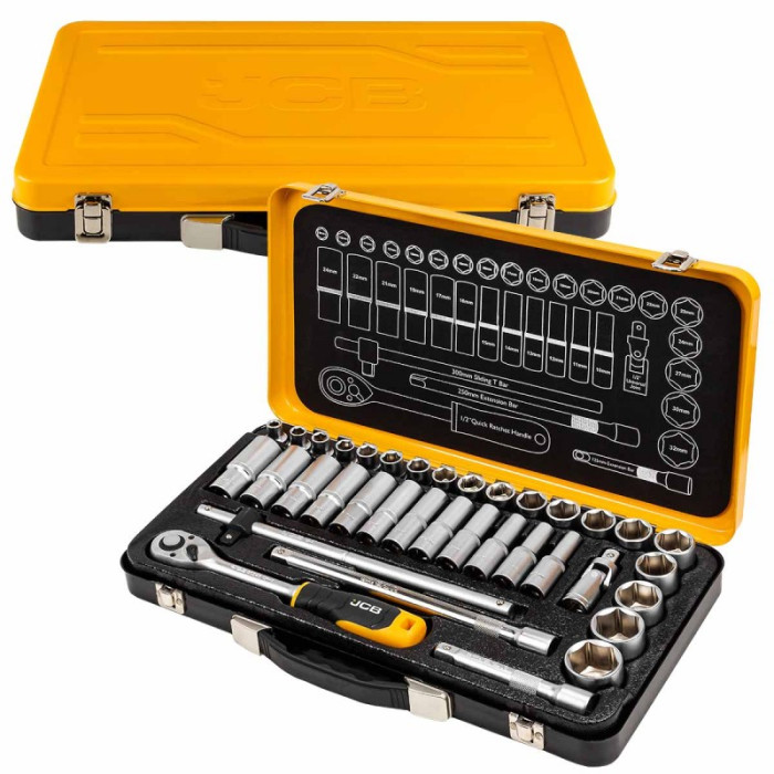 Combination tool set 36 pcs. 1/2" (6-gr.) (8-32 mm) JCB Tools JCB-4362M
