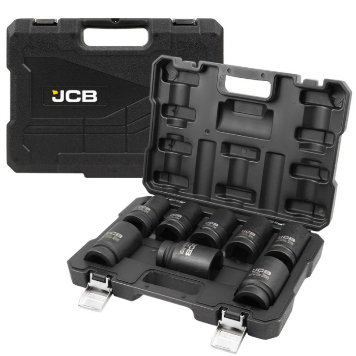 набор головок ударных глубоких 8 ед. 1'' (6-гр.) JCB Tools JCB-8081-5MPB