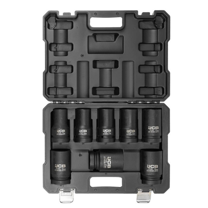 набор головок ударных глубоких 8 ед. 1'' (6-гр.) JCB Tools JCB-8081-5MPB