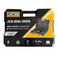набор головок ударных глубоких 8 ед. 1'' (12-гр.) JCB Tools JCB-8081-9MPB