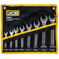 Набор рожковых ключей в чехле 8 пр. (8-24 мм) JCB Tools JCB-5084P