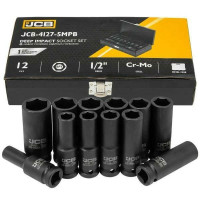 Набір головок ударних глибоких в металевому кейсі 12 од. 1/2" (6-гр.) JCB Tools JCB-4127-5MPB
