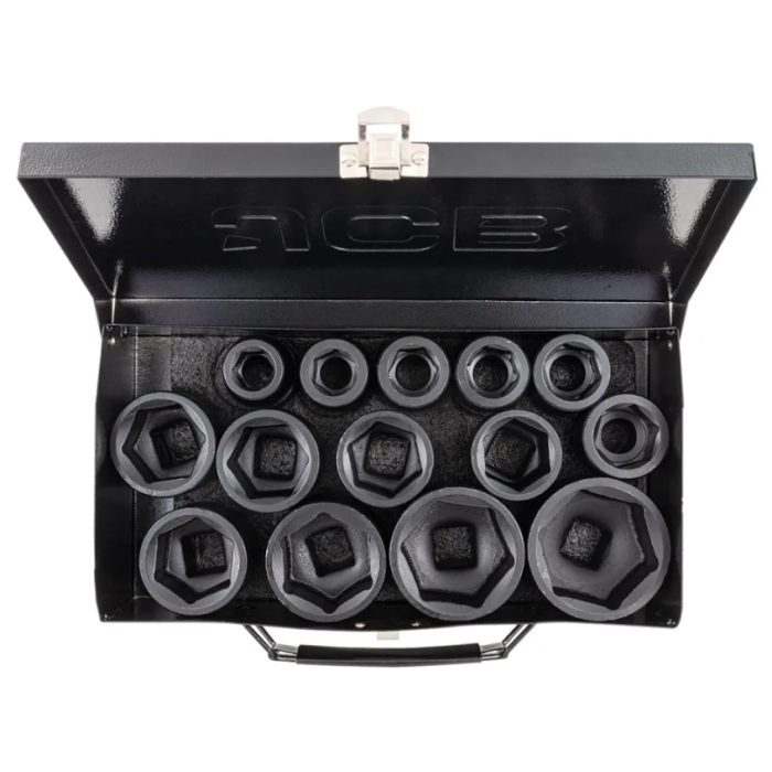 Набір головок ударних в металевому кейсі 14 од. 3/4'' (6-гр.) (17-50 мм)	JCB Tools JCB-6141-5MPB