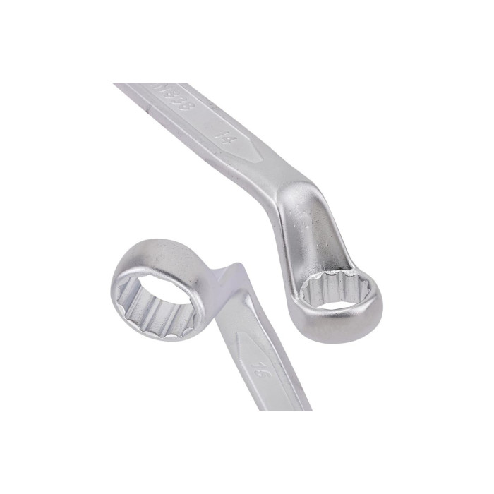 Набір ключів накидних відігнутих на 75 гр. 6 пр. (6-17 мм) FORCEKRAFT FK-50610P