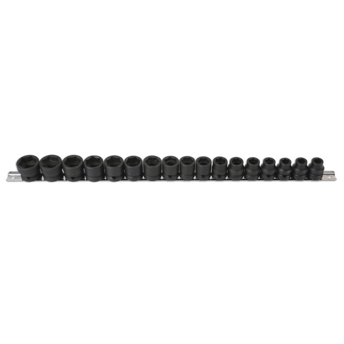 Набор низкопрофильных ударных головок 1/2" (17 предм.) QUATROS QS50117