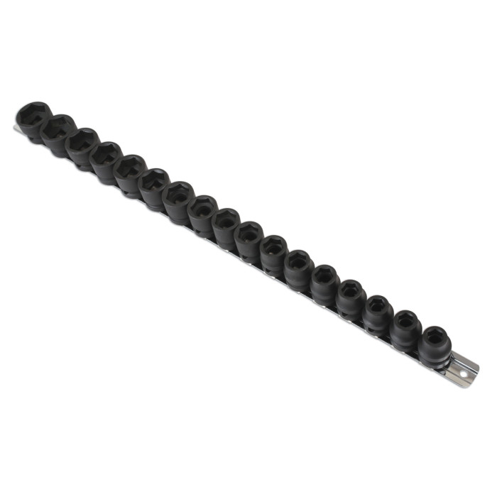Набор низкопрофильных ударных головок 1/2" (17 предм.) QUATROS QS50117