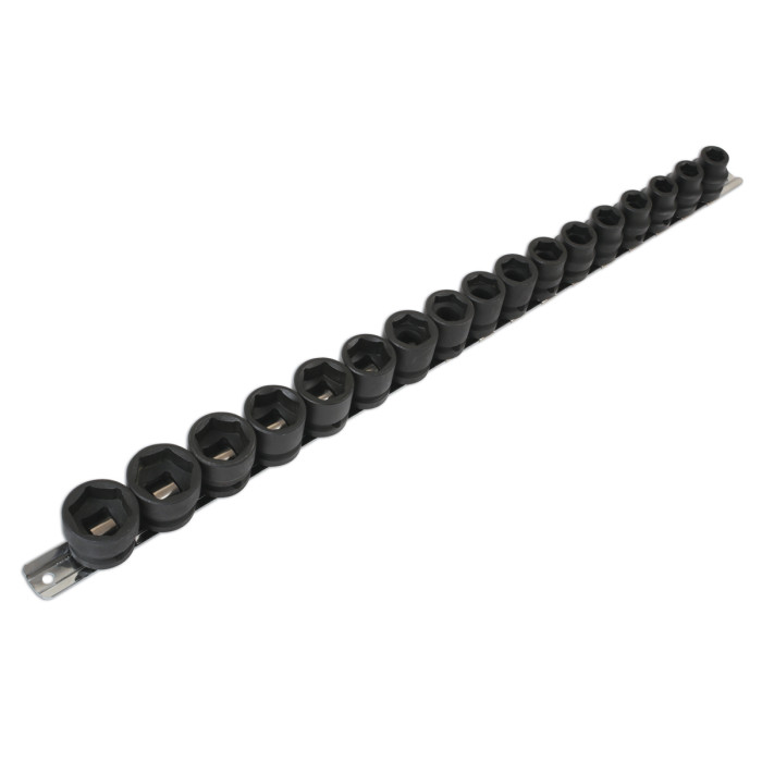 Набор низкопрофильных ударных головок 1/2" (17 предм.) QUATROS QS50117