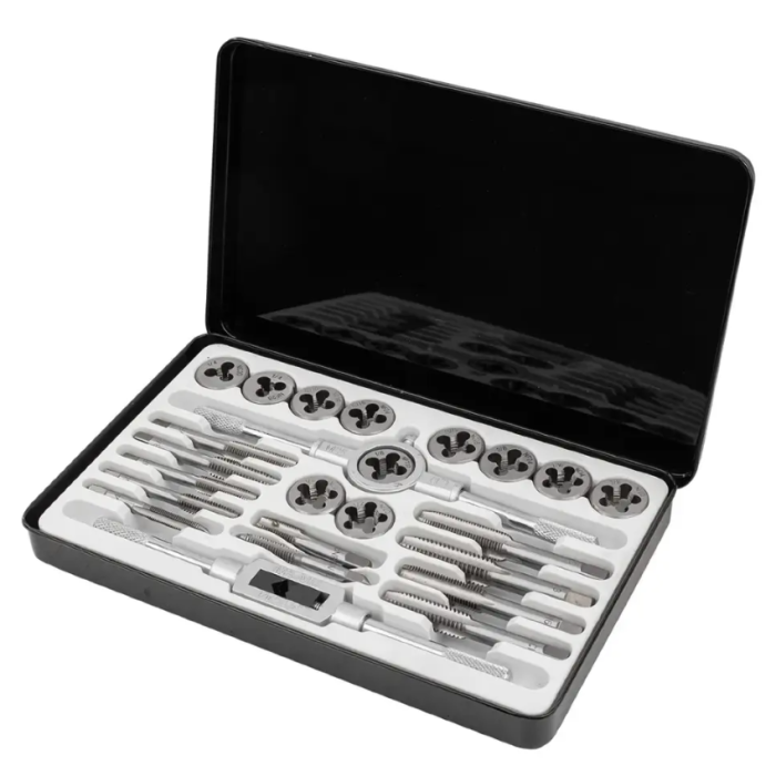 Set of inch taps and dies 24 pcs. in a metal case Scheppach SCH-M024-2